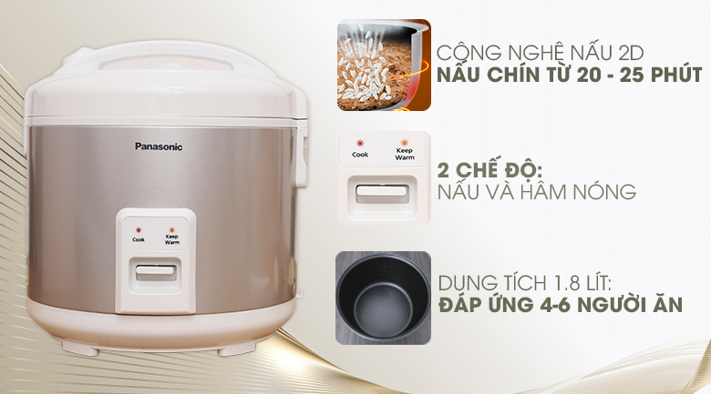 Nồi cơm điện Panasonic 1.8 lít SR-MVN187LRA – ảnh 2