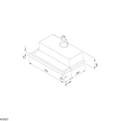 Máy Hút Mùi Âm Tủ 70cm Malloca K1507 ảnh 3