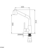 Vòi rửa chén nóng lạnh Malloca K119N9 / Đồng thau mạ chrome, có dây rút