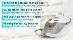 Nồi cơm điện tử Sharp 1.8 lít KS-COM18V ảnh 2