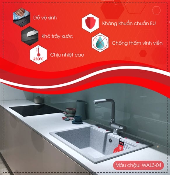 Chậu Rửa Chén Carysil WAL3 – ảnh 7