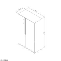 Tủ lạnh Side by Side 2 cửa Malloca MF-517SBS ảnh 3