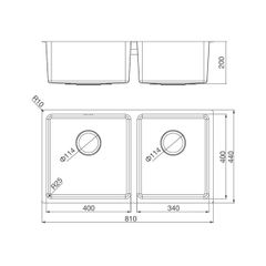 Chậu rửa chén Inox Malloca MS 6081 ảnh 3