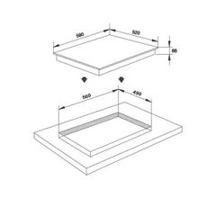 Bếp điện từ 3 vùng nấu Malloca MIR 593 / 2 Vùng từ 1 vùng điện, nhập khẩu Tây Ban Nha, kính Schott Ceran ảnh 3