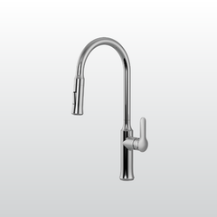 Vòi rửa chén nóng lạnh Malloca K94C / Đồng thau mạ chrome, có dây rút ảnh 2