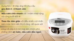 Nồi cơm điện tử Toshiba 1 lít RC-10DH2PV(W) ảnh 2