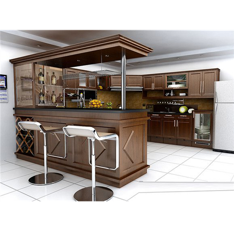 Tủ Bếp Xanh gỗ Giáng Hương số 21