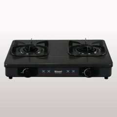 Bếp gas dương Rinnai RV-615Slim(G) 590mm 2 lò nấu, mặt thép phủ men ảnh 2