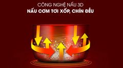 Nồi cơm điện Kangaroo 1.2 lít KG822 đỏ ảnh 3