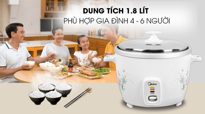 Nồi cơm điện Midea 1.8 lít MR-GM18SA – ảnh 5