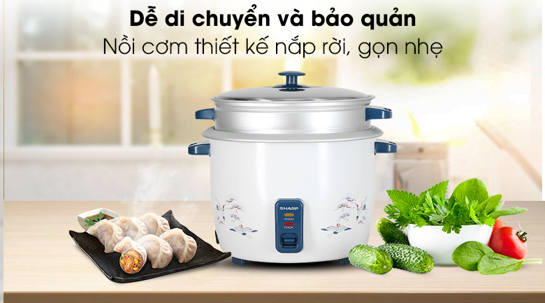 Nồi cơm điện nắp rời Sharp 2.8 lít KSH-D28SV-CR – ảnh 3