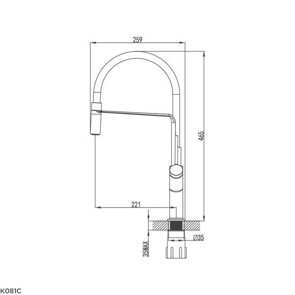 Vòi rửa chén nóng lạnh Malloca K081C / Đồng thau mạ chrome, dây Silicone - Ống silicone chịu nhiệt, an toàn Vòi rửa chén nóng lạnh Malloca K081C / Đồng thau mạ chrome, dây Silicone - Ống silicone chịu nhiệt, an toàn