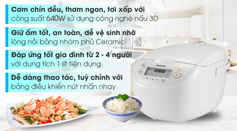 Nồi cơm điện tử Panasonic 1 lít SR-CL108WRA – ảnh 2