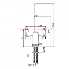 Vòi Rửa Chén Dây Rút Inox Carysil I-2467 ảnh 3