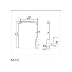 Vòi rửa chén nóng lạnh Malloca K589-S / Inox 304 ảnh 2
