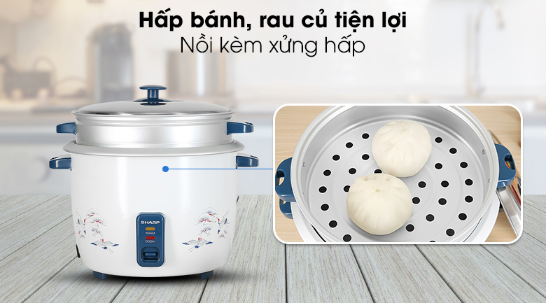 Nồi cơm điện nắp rời Sharp 2.8 lít KSH-D28SV-CR – ảnh 7