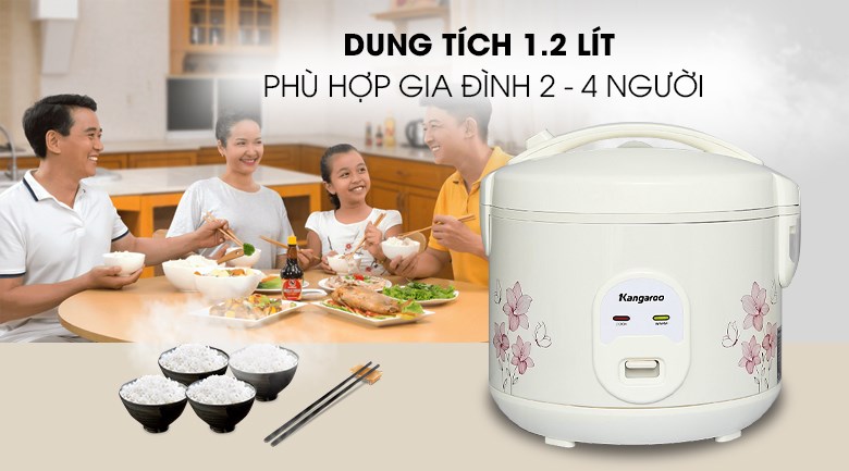 Nồi cơm điện nắp gài Kangaroo 1.2 lít KG12RC1 – ảnh 3