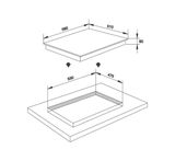 Bếp từ 3 vùng nấu Malloca MH-03I / Kính Eurokera