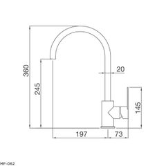 Vòi rửa chén nóng lạnh Malloca MF-062/ Đồng thau sơn giả đá, màu kem ảnh 3