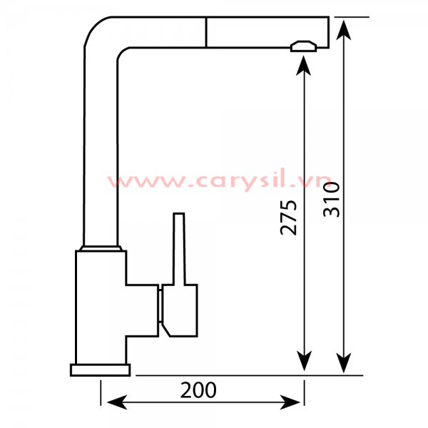 Vòi Rửa Chén Inox Carysil I-2385 – ảnh 3