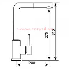 Vòi Rửa Chén Inox Carysil I-2385 ảnh 3