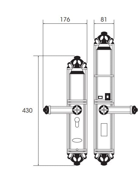 Khóa đại sảnh Demax SL822 AC - Mạ đồng đỏ – ảnh 2