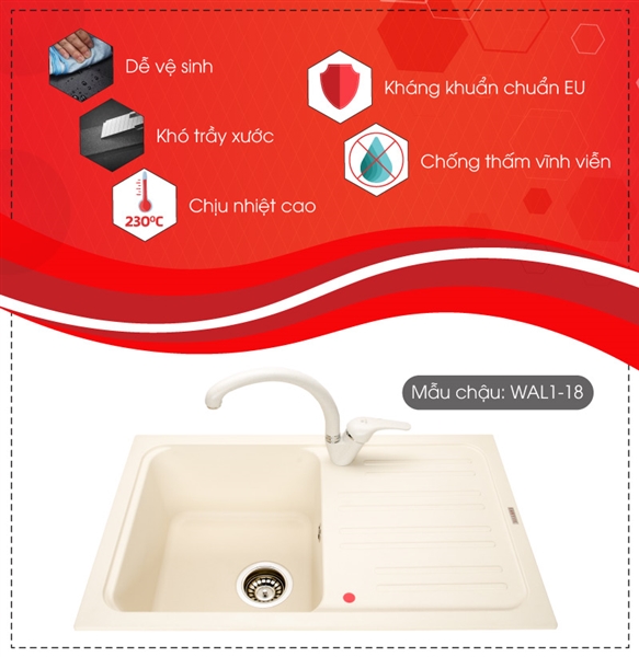 Chậu Rửa Chén Carysil WAL1 – ảnh 5