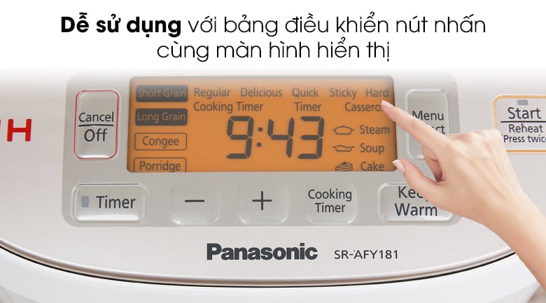 Nồi cơm điện cao tần Panasonic 1.8 lít SR-AFY181WRA – ảnh 5