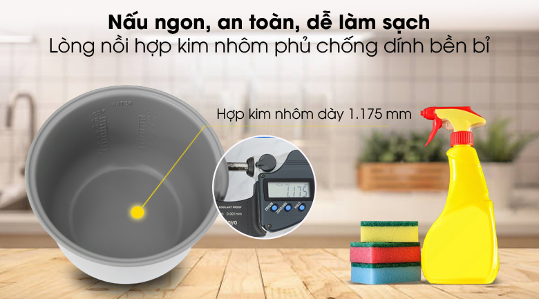 Nồi cơm nắp gài Sharp KS-223TJV-CR 2.2 lít màu trắng – ảnh 5