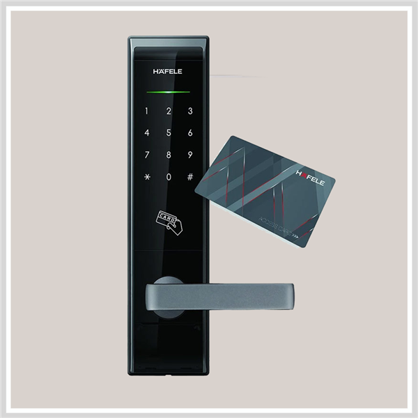 Khóa điện tử Hafele EL8000-TC cho cửa gỗ / Màu xám, mã số 912.05.359 Khóa điện tử Hafele EL8000-TC cho cửa gỗ / Màu xám, mã số 912.05.359