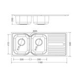 Chậu rửa chén Inox Malloca MS 1025R NEW