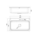  Chậu rửa chén Inox Malloca MS 1022D 