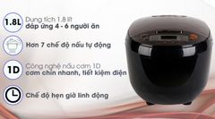 Nồi cơm điện tử Midea 1.8 lít MB-FS5018B ảnh 2