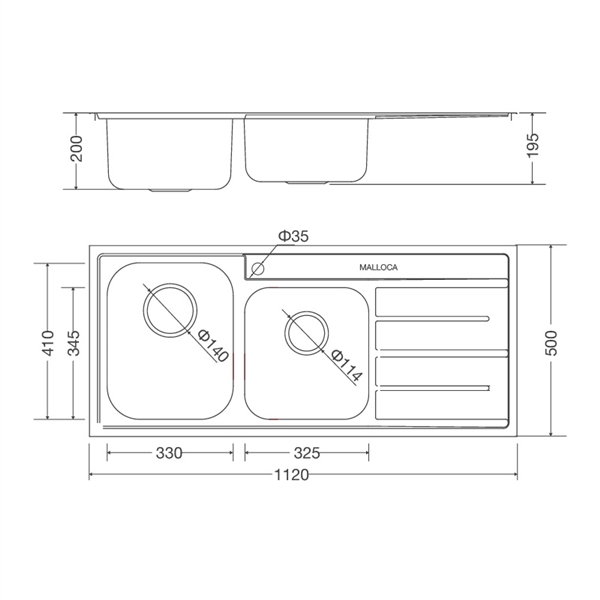 Chậu rửa chén Inox Malloca MS 1027R NEW - Chậu rửa chén Malloca MS 1027R NEW và luồng làm việc trong bếp Chậu rửa chén Inox Malloca MS 1027R NEW - Chậu rửa chén Malloca MS 1027R NEW và luồng làm việc trong bếp