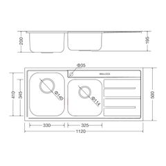 Chậu rửa chén Inox Malloca MS 1027R NEW ảnh 2