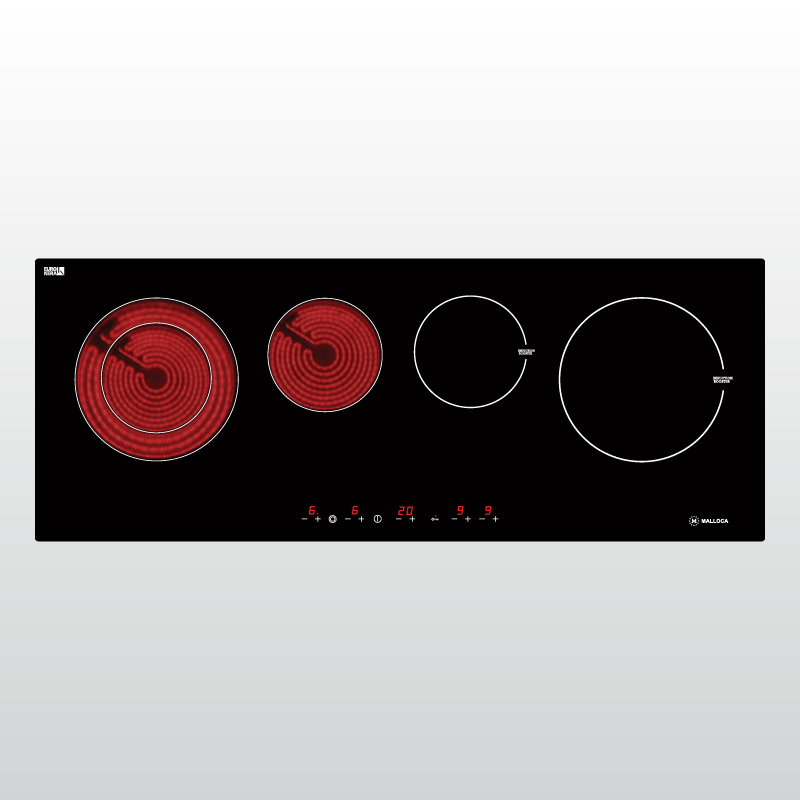 Bếp điện từ 4 vùng nấu Malloca MH-04IR / 2 Vùng từ 2 vùng điện, kính Eurokera - Bếp điện từ Malloca MH-04IR – 4 vùng nấu một hàng ngang Bếp điện từ 4 vùng nấu Malloca MH-04IR / 2 Vùng từ 2 vùng điện, kính Eurokera - Bếp điện từ Malloca MH-04IR – 4 vùng nấu một hàng ngang