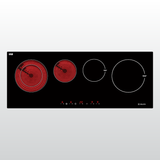 Bếp điện từ 4 vùng nấu Malloca MH-04IR / 2 Vùng từ 2 vùng điện, kính Eurokera