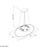Máy hút mùi đảo Malloca ECLIPSE-K600