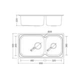 Chậu rửa chén Inox Malloca MS 2025