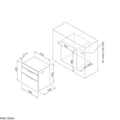 Máy sấy, tiệt trùng chén đĩa Malloca MSC-100A ảnh 3
