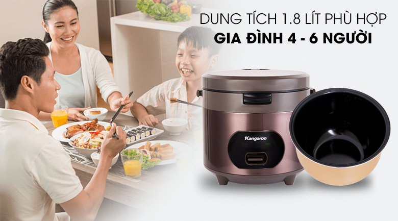Nồi cơm nắp gài Kangaroo KG18R2 1.8 lít – ảnh 4