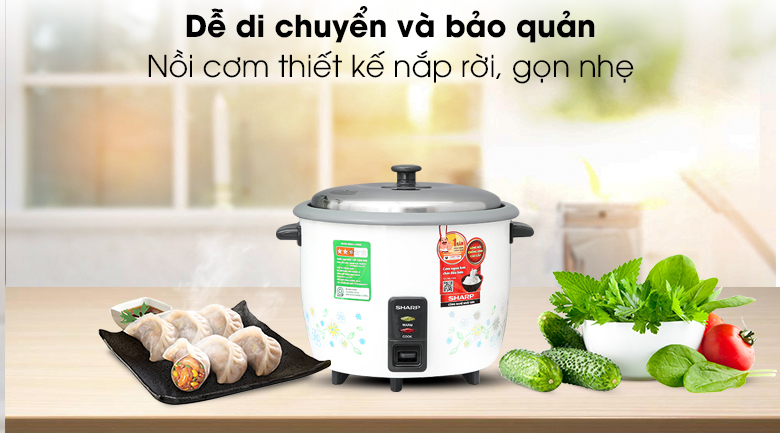 Nồi cơm nắp rời Sharp KSH-228SNV-SF 2.2 lít – ảnh 3