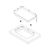  Bếp gas âm 2 vùng nấu Malloca Domino DG 02/ Màu đen 
