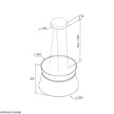 Máy hút mùi đảo Malloca Sophie K-500B
