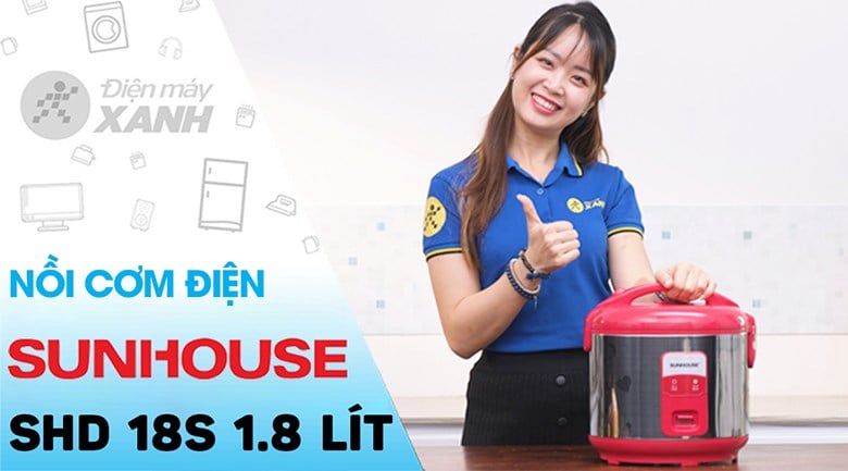 Nồi cơm điện Sunhouse 1.8 lít SHD 18S – ảnh 2