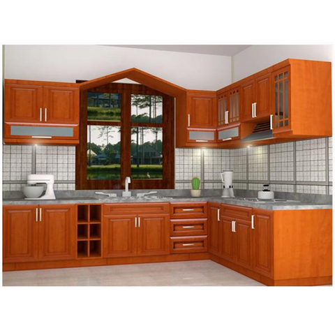 Tủ Bếp Xanh gỗ Giáng Hương số 8