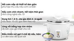 Nồi cơm điện Midea 1.8 lít MR-GM18SA ảnh 2