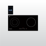 Bếp điện từ 2 vùng nấu Malloca MH-02IR SB / Bếp 1 từ 1 điện, kính Eurokera