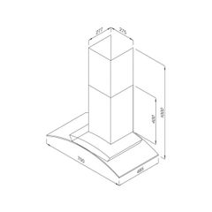 Máy hút mùi áp tường Malloca MC 9078-700 ảnh 2
