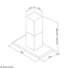Máy hút mùi đảo Malloca MC 9082 Island ảnh 2